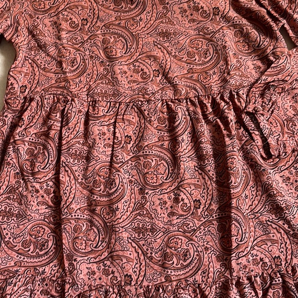 Lucky Brand rusty/ pink paisley dress size xs - Picture 4 of 7